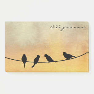 Birds on a wire post-it notes