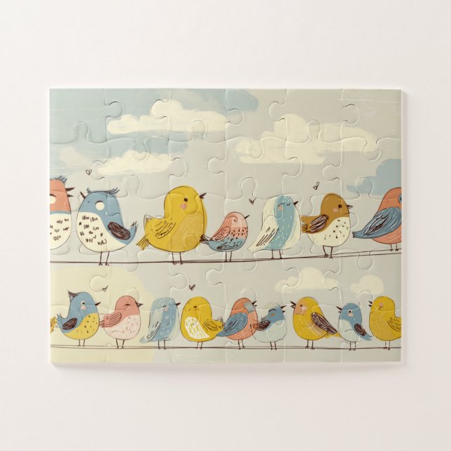 Birds On a Wire Puzzle (Horizontal)