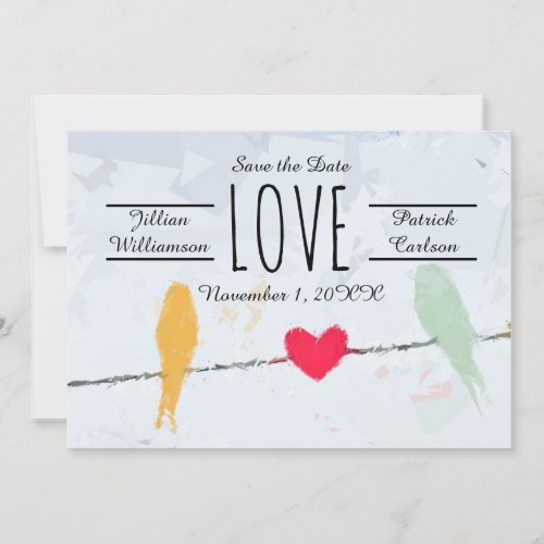 Birds on a Wire _ Save the Date Card