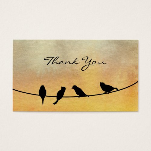 Birds on a wire thank you