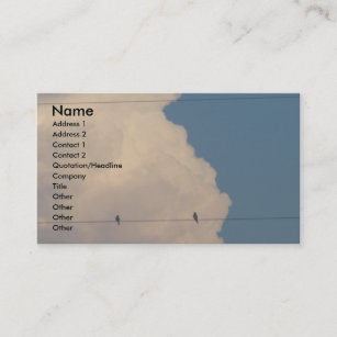 Birds On A Wire with Fog on Lens Business Card