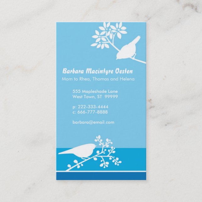 Birds on Branches Business Card (Front)