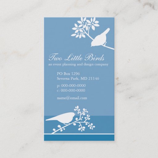 Customizable Birds on Branches Business Cards