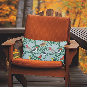 Birds On Branches Lumbar Pillow