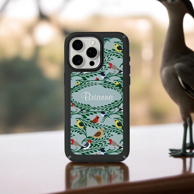 Birds On Branches Personalized Speck iPhone Case (Creator Uploaded)