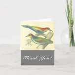 [ Thumbnail: Birds On Branches, Vintage Style, "Thank You!" Card ]