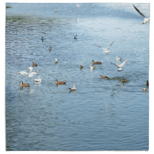 Birds On Summer River Cloth Napkin