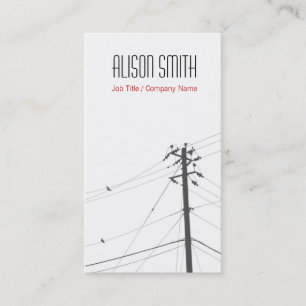 Birds on to power lines business card