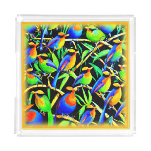 Birds On Tree Painting. Buy Now Acrylic Tray