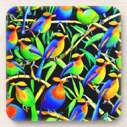 Birds On Tree Painting Buy Now Beverage Coaster