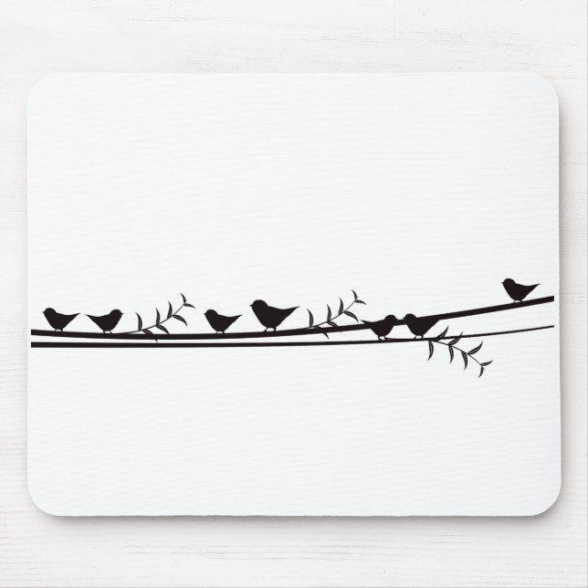 Birds on Vine Mouse Pad (Front)