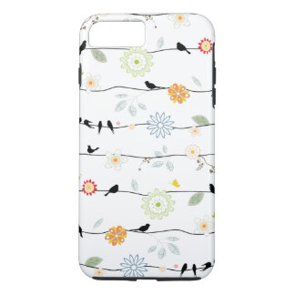 Birds on Vines with Flowers iPhone 8 Plus/7 Plus Case