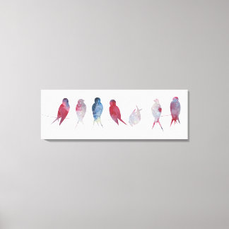 Birds on Wire wrapped canvas Print