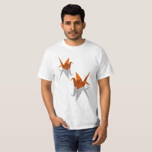 Birds Origami Paper T-Shirt