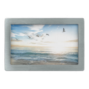 birds over the beach belt buckle