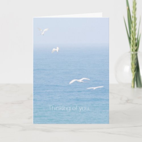 Birds over the Ocean Thinking of You Sympathy Card