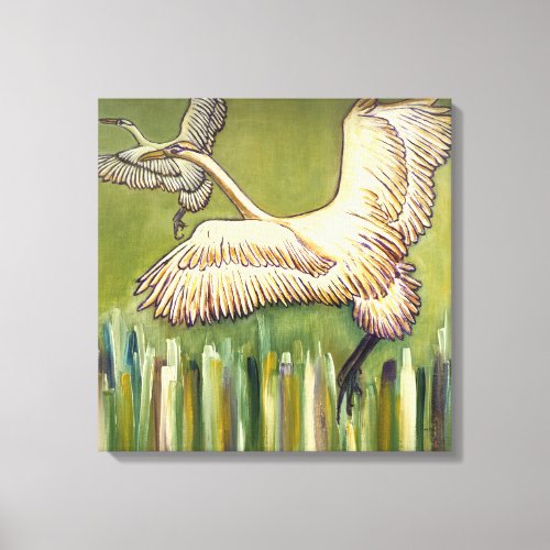 Birds Painting Original Gift for Bird Lovers Canvas Print