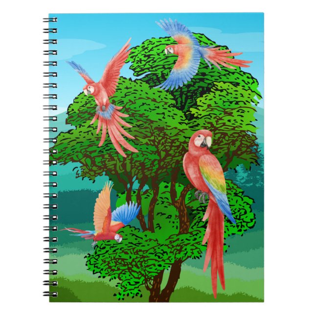 birds , parrots notebook (Front)