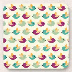 Birds pattern beverage coaster