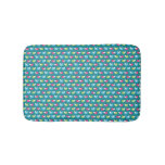 Birds pattern Blue Bath Mat