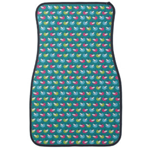 Birds pattern Blue Car Floor Mat