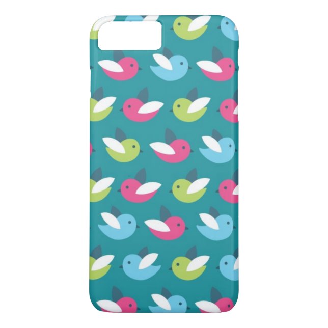 Birds pattern Blue Case-Mate iPhone Case (Back)