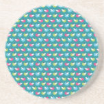 Birds pattern Blue Drink Coaster