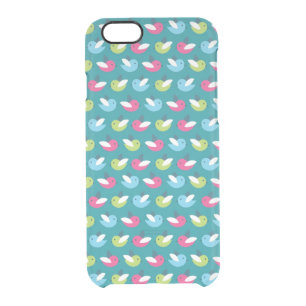 Birds pattern Blue Clear iPhone 6/6S Case