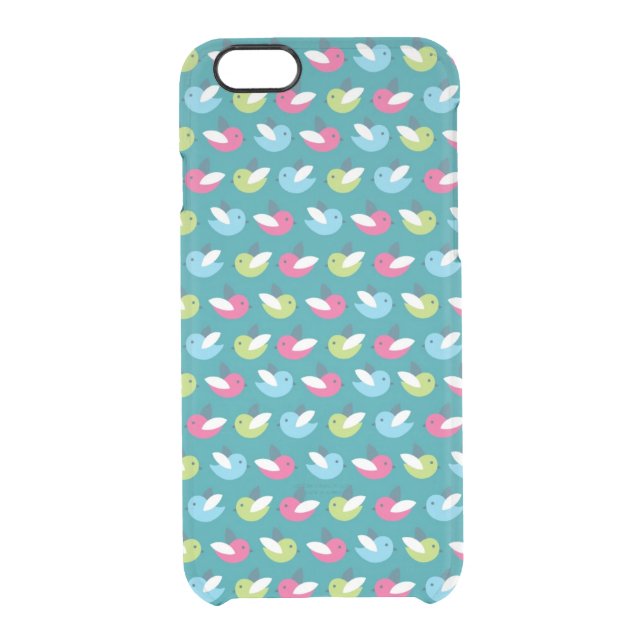 Birds pattern Blue Uncommon iPhone Case (Back)