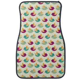 Birds pattern car mat
