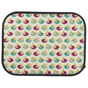 Birds pattern car mat