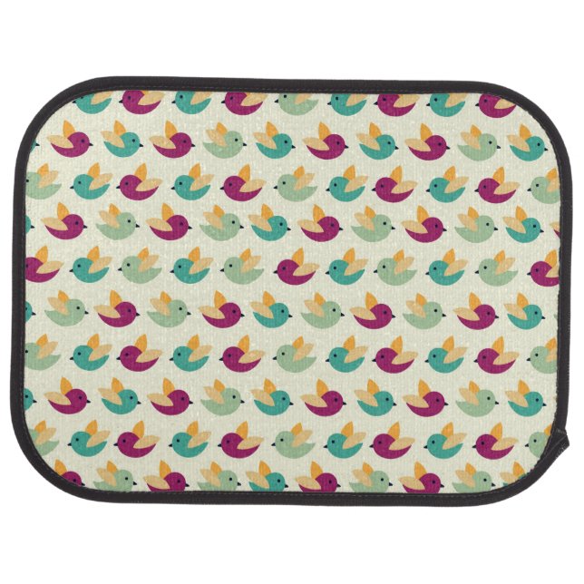 Birds pattern car mat (Rear)