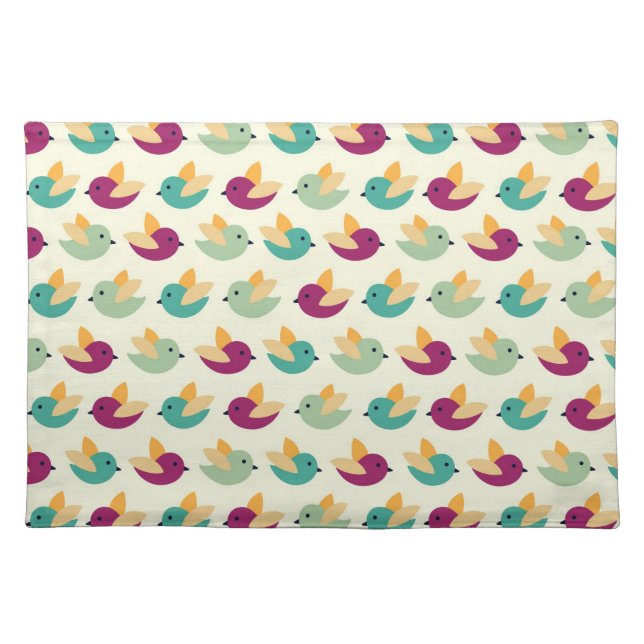 Birds pattern cloth placemat (Front)