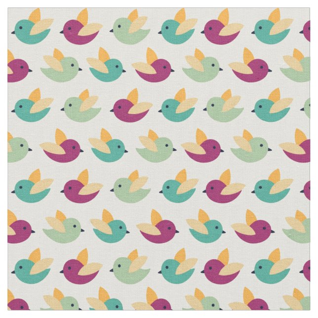 Birds pattern fabric (Close Up)