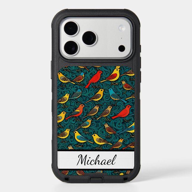 Birds Pattern for Birders Bird Lovers Customize  Otterbox iPhone Case (Back)