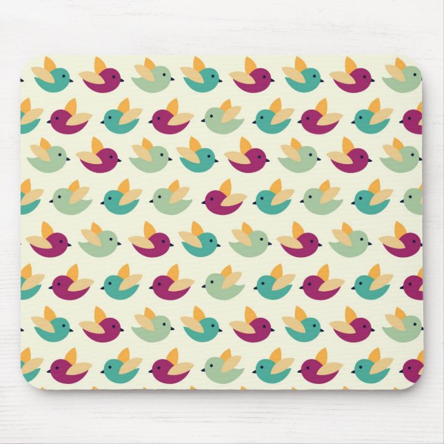 Birds pattern mouse pad (Front)