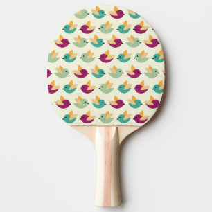 Birds pattern ping pong paddle