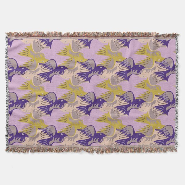 Birds Pattern Tesselation Choose color T Blanket 5 (Front)