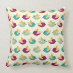 Birds pattern throw pillow