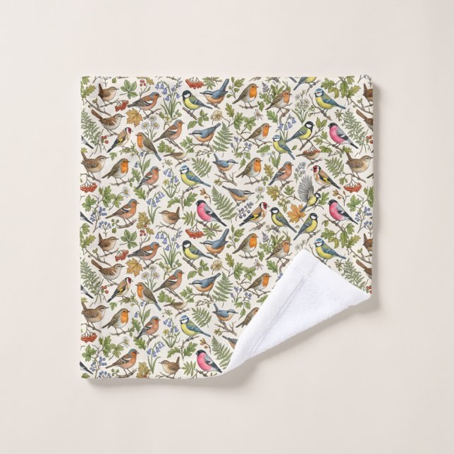 Birds Pattern Wash Cloth (Wash Cloth)