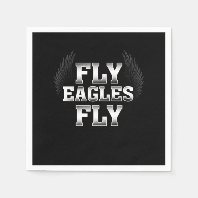 Birds Philadelphia Team Fly Eagles Fly Philly Foot Napkins (Front)