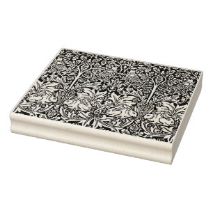 Birds, Rabbits Floral -  William  Morris Rubber Stamp