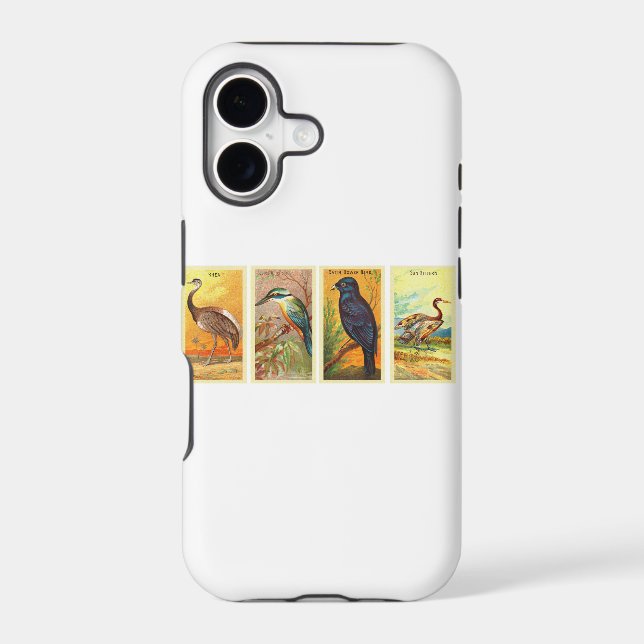 Birds Retro Drawings Iphone Case (Back)