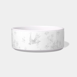Birds & Roses Ceramic Pet Bowl