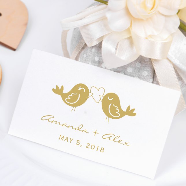 Birds Rustic Rubber Stamp Wedding Monogram (Creator Uploaded)