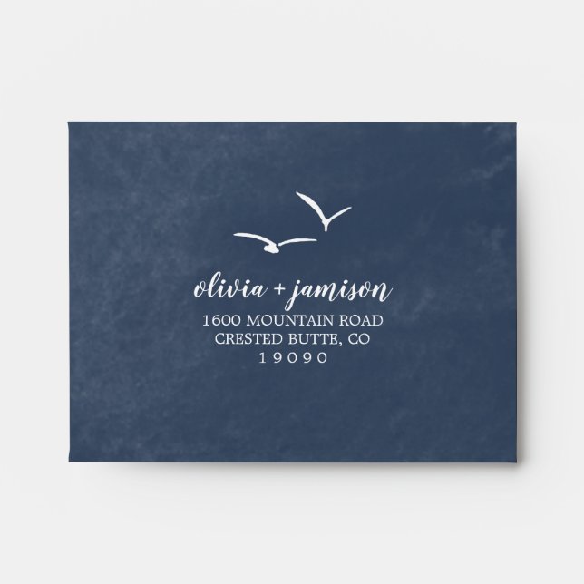 Birds Self-Addressed RSVP Envelope (Front)