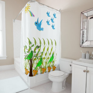 Birds Shower Curtain