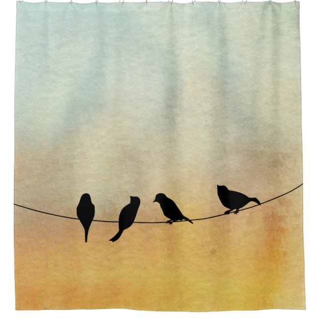 Birds Shower Curtain (Front)