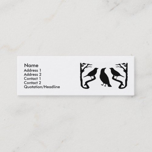 Birds Silhouette Profile Cards Business Card Templates