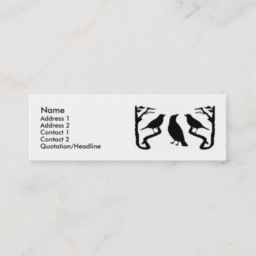 Customizable Birds Silhouette Profile Cards Business Card Templates